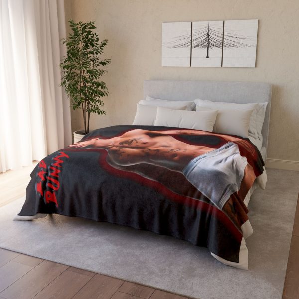 d2d8831e-af7c-45e0-8504-41b8e11ff617 Bad Bunny Ultra Soft Micro Fleece Blanket