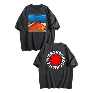 1 Red Hot Chili Peppers Californication Album Black Mineral Wash T-shirt