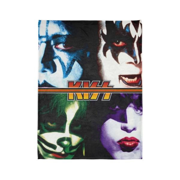 Kiss Rock Band Ultra Soft Micro Fleece Blanket