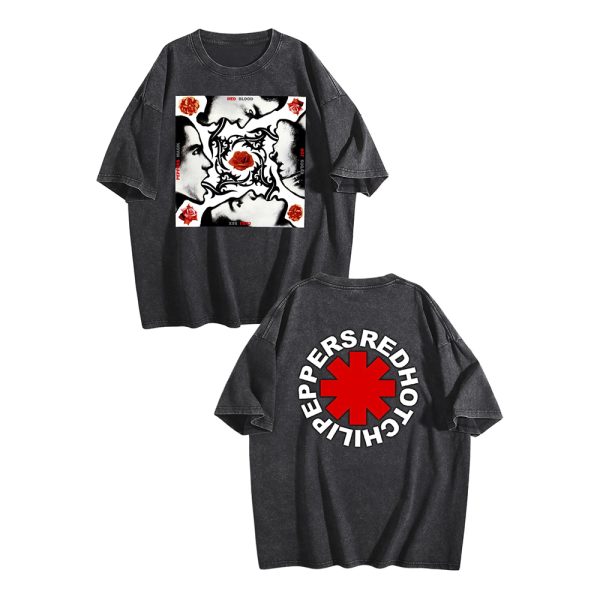 Red Hot Chili Peppers Californication Album Black Mineral Wash T Red Hot Chili Peppers Blood Sugar Sex Magik Album Black Mineral Wash T-shirt