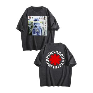 Red Hot Chili Peppers By the Way Album Black Mineral Wash T-shirt