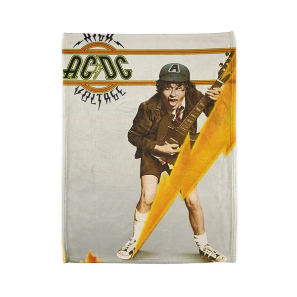 AC/DC High Voltage Album Front Cover 1976 Ultra Soft Micro Fleece Blanket