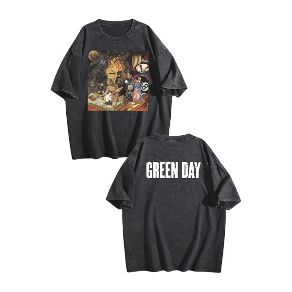 1 Green Day Insomniac Album Black Mineral Wash T-shirt