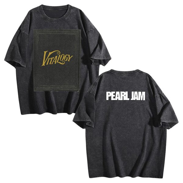 1 Pearl Jam Vitalogy Album Black Mineral Wash T-shirt