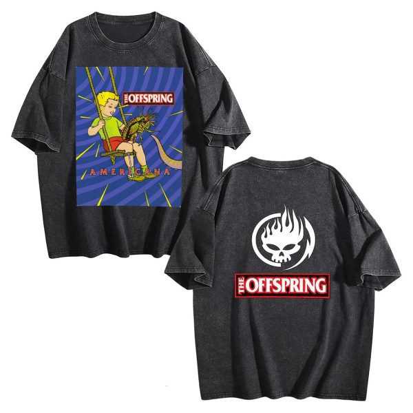 1 The Offspring Americana Album Black Mineral Wash T-shirt