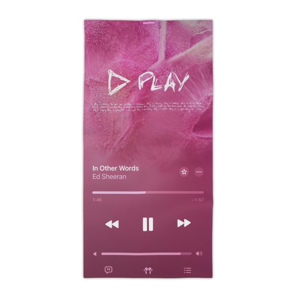 Ed Sheeran In Other Words Music Player Beach Towel