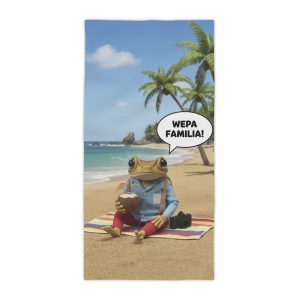 El Sapo Concho Wepa Familia Beach Towel