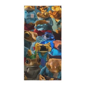 El Sapo Concho Collage Beach Towel