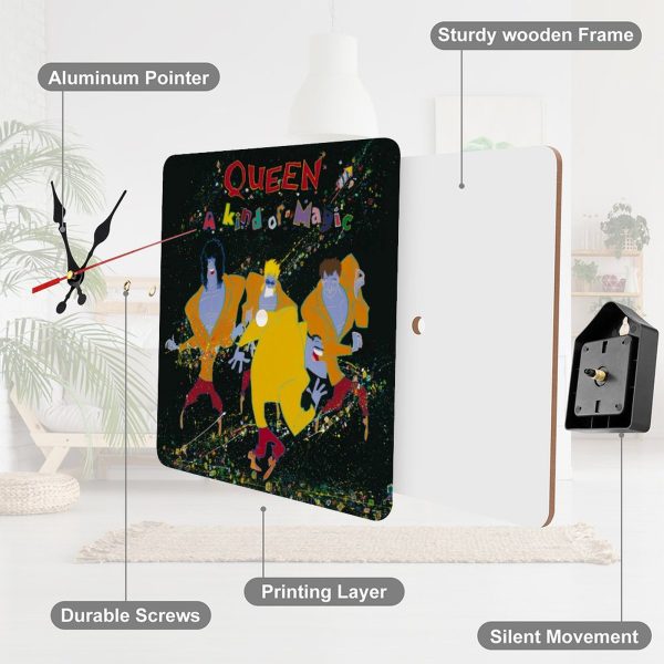 Queen A Kind of Magic Album Cover 1986 Square Wall Clock Art Decorate