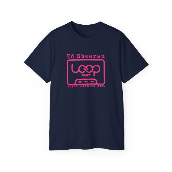 13 Ed Sheeran Loop Tour Pink Logo T-shirt