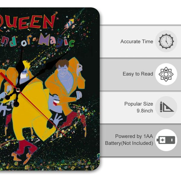 Queen A Kind of Magic Album Cover 1986 Square Wall Clock Art Decorate