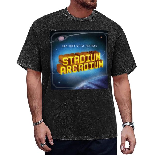 Red Hot Chili Peppers Stadium Arcadium Album Black Mineral Wash T-shirt