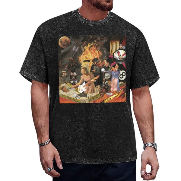 2 Green Day Insomniac Album Black Mineral Wash T-shirt