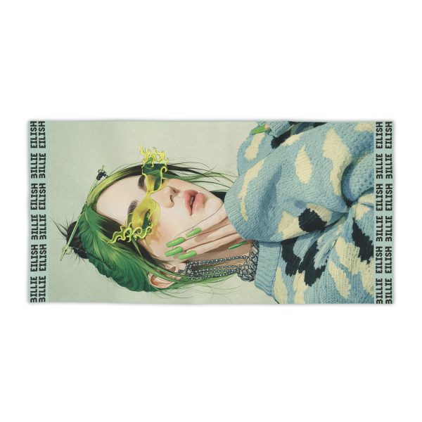 Billie Eilish Cartoon Beach Towel