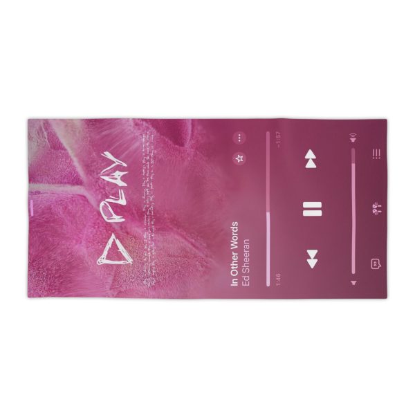 Ed Sheeran In Other Words Music Player Beach Towel