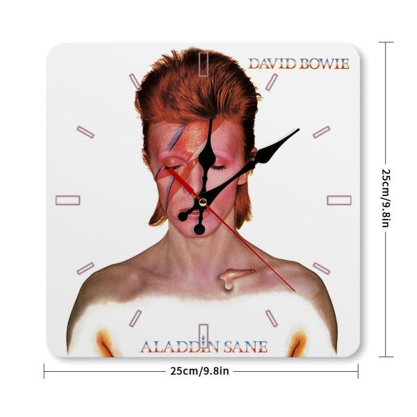 David Bowie Aladdin Sane Album Cover 1973 Square Wall Clock Art Decorate