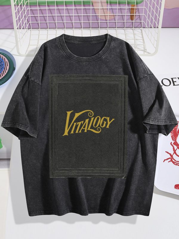 3 Pearl Jam Vitalogy Album Black Mineral Wash T-shirt