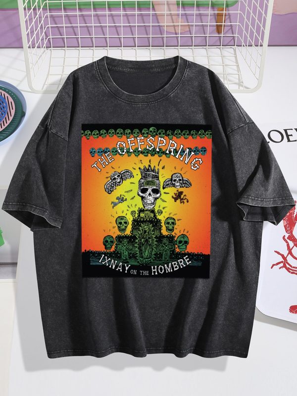 3 The Offspring Ixnay on the Hombre Album Black Mineral Wash T-shirt