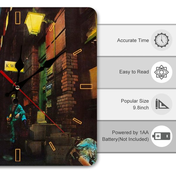 35c415b041722ddc7fadc4bf81803af5 David Bowie The Rise and Fall of Ziggy Stardust and the Spiders from Mars Album Cover 1972 Square Wall Clock Art Decorate