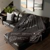AC/DC Back in Black Album Front Cover 1980 Ultra Soft Micro Fleece Blanket