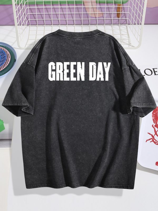 4 Green Day Insomniac Album Black Mineral Wash T-shirt