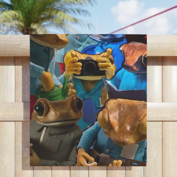 El Sapo Concho Collage Beach Towel