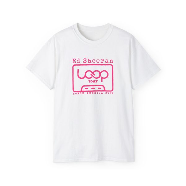 7 Ed Sheeran Loop Tour Pink Logo T-shirt