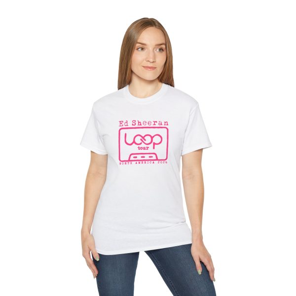8 Ed Sheeran Loop Tour Pink Logo T-shirt