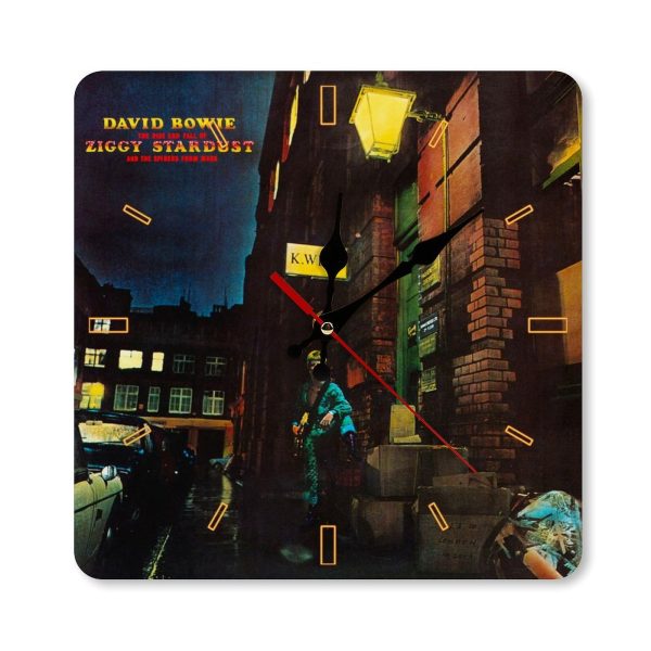 8811261435dc4abd596ed584456201e1 David Bowie The Rise and Fall of Ziggy Stardust and the Spiders from Mars Album Cover 1972 Square Wall Clock Art Decorate