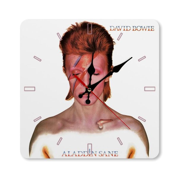 David Bowie Aladdin Sane Album Cover 1973 Square Wall Clock Art Decorate
