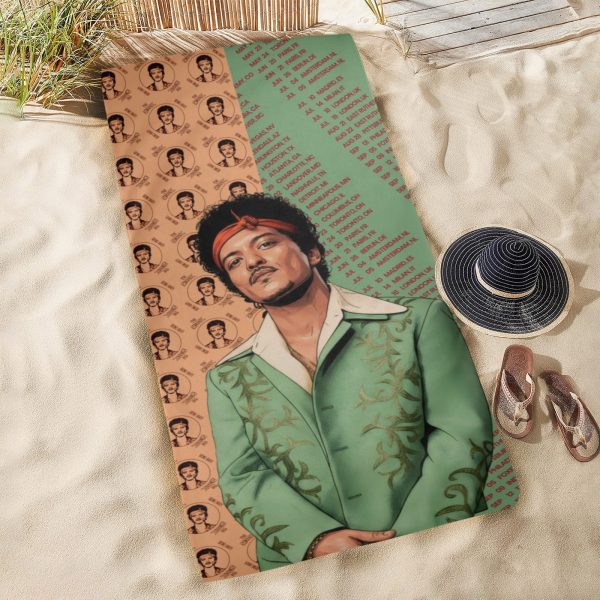Bruno Mars American Comics Beach Towel
